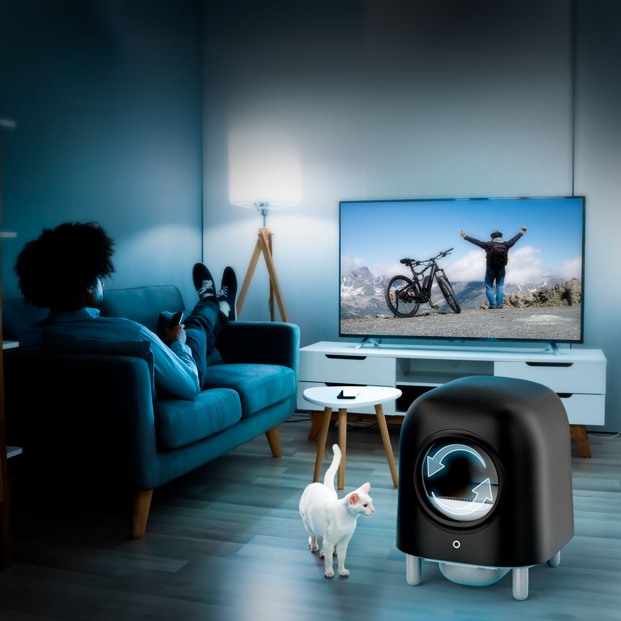 Petree Cube - Self-Cleaning Litter Box - Black Edition